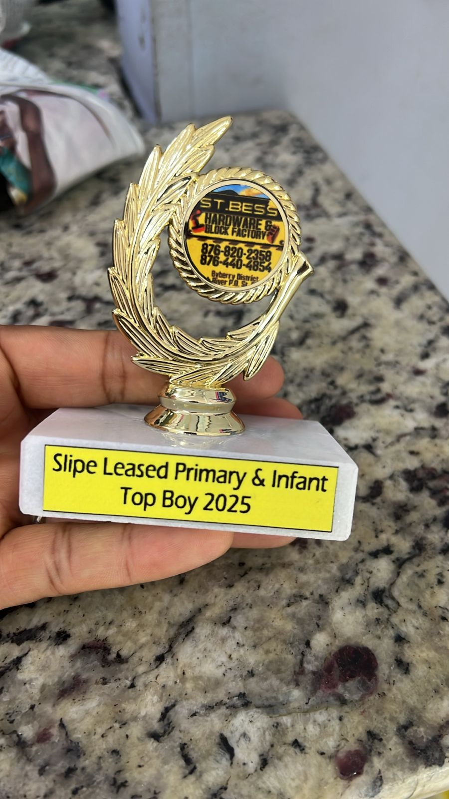 Custom printed trophy